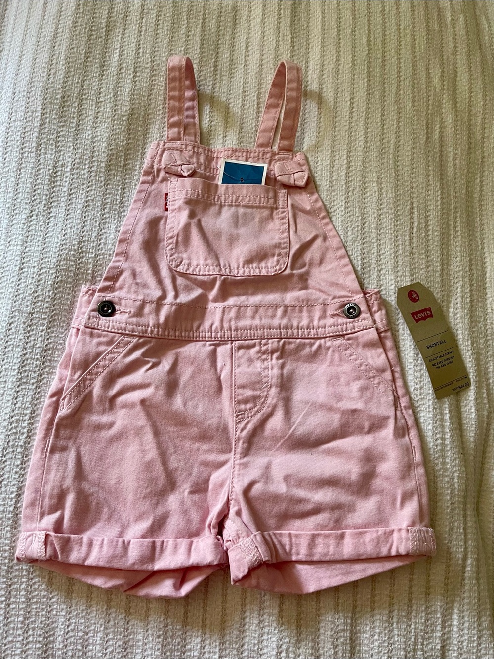 Levi's Pink Girls' Short Overall Romper